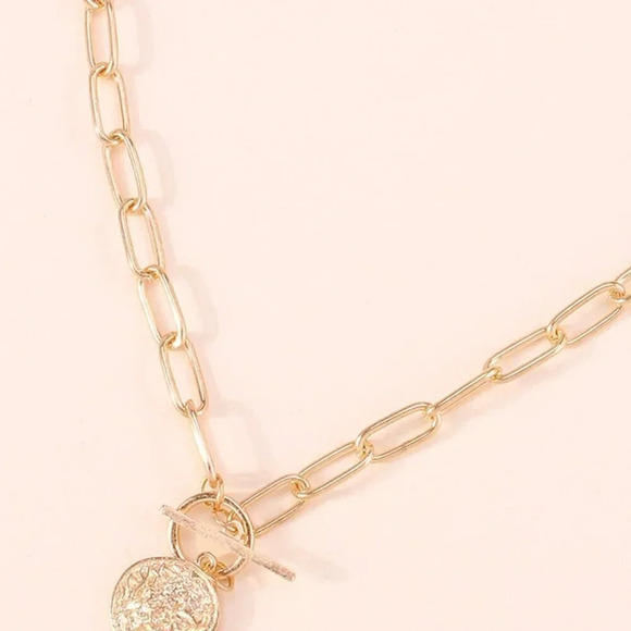 Yellow Gold Women's Round Charm Necklace - Picture 6 of 6